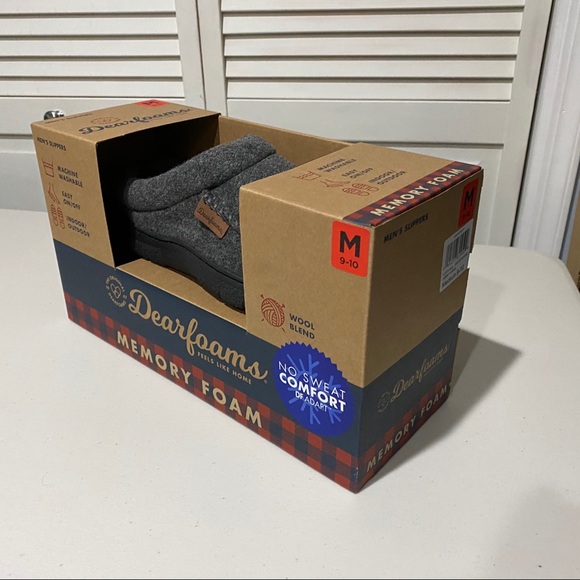 Dearfoams Men’s Slippers w/ Indoor/Outdoor Outsole - Picture 4 of 9